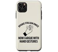 Brainrot italiano habló una vez ahora gestos con la mano divertido Carcasa para iPhone 11 Pro Max