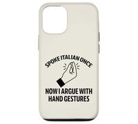 Brainrot italiano habló una vez ahora gestos con la mano divertido Carcasa para iPhone 12/12 Pro