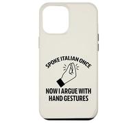 Brainrot italiano habló una vez ahora gestos con la mano divertido Carcasa para iPhone 12 Pro Max