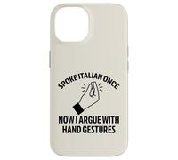 Brainrot italiano habló una vez ahora gestos con la mano divertido Carcasa para iPhone 14