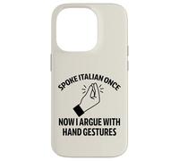 Brainrot italiano habló una vez ahora gestos con la mano divertido Carcasa para iPhone 14 Pro