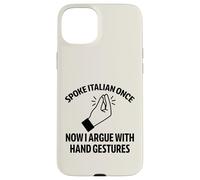 Brainrot italiano habló una vez ahora gestos con la mano divertido Carcasa para iPhone 15 Plus
