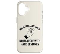 Brainrot italiano habló una vez ahora gestos con la mano divertido Carcasa para iPhone 16
