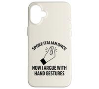 Brainrot italiano habló una vez ahora gestos con la mano divertido Carcasa para iPhone 16 Plus