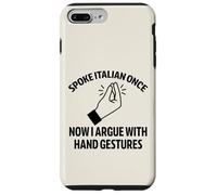 Brainrot italiano habló una vez ahora gestos con la mano divertido Carcasa para iPhone 7 Plus/8 Plus