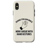 Brainrot italiano habló una vez ahora gestos con la mano divertido Carcasa para iPhone X/XS