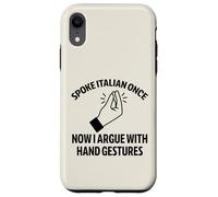 Brainrot italiano habló una vez ahora gestos con la mano divertido Carcasa para iPhone XR