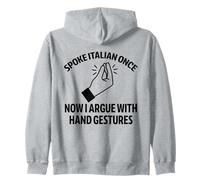 Brainrot italiano habló una vez ahora gestos con la mano divertido Sudadera con Capucha