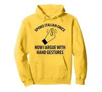 Brainrot italiano habló una vez ahora gestos con la mano divertido Sudadera con Capucha