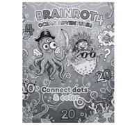 BRAINROT OCEAN ANIMALS - Connect the Dots and Color: EDICIÓN B/N