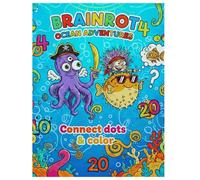 BRAINROT OCEAN ANIMALS - Connect the Dots and Color (Standar): Activity Book for kids from 5 to 10 years old (3 Levels)