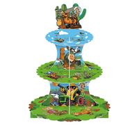 Brainrot - Soporte italiano para tartas, 3 niveles, cartón, torre para cupcakes, memes, postres, postres, suministros de decoración para fiestas de cumpleaños