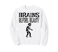 Brains Before Beauty Costume Halloween Sudadera