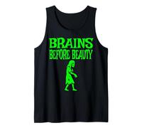 Brains Before Beauty Costume Halloween Zombie Camiseta sin Mangas