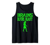Brains Before Beauty Costume Halloween Zombie Camiseta sin Mangas