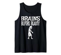 Brains Before Beauty Costume Halloween Zombie Camiseta sin Mangas