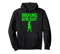 Brains Before Beauty Costume Halloween Zombie Sudadera con Capucha