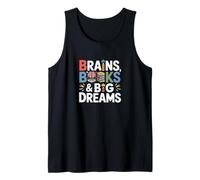 Brains Books and Big Dreams refrescan a los niños de Regreso a la Escuela Camiseta sin Mangas