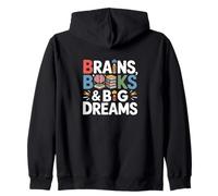 Brains Books and Big Dreams refrescan a los niños de Regreso a la Escuela Sudadera con Capucha