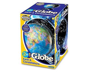Brainstorm Toys E2001 Light Up 2 in 1 Globe Earth & Constellations, Multicolor