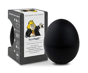 Brainstream A000931 Temporizador para Huevos, Negro, Rock PiepEi