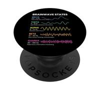 Brainwave States Patrones de frecuencia Actividad Mental Ciencia PopSockets PopGrip Adhesivo