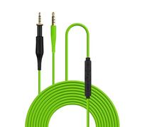 BRAINWAVZ Cable de audio de repuesto compatible con AKG K430, K450, K451, K452, K480 y Q460, control remoto en línea con micrófono, volumen, reproducción/pausa, cable de goma de PVC de 1,5 m