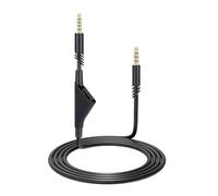 BRAINWAVZ Cable de audio de repuesto para auriculares Logitech Astro A10, A30, A40, A50 con control de silencio en línea, 2 m, color negro