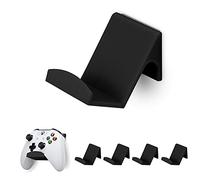 Brainwavz - Soporte de pared para mando de juego (4 unidades) para Xbox One SWITCH PS4 STEAM PC NINTENDO, accesorios universales para gamepad - sin tornillos, adherencia, negro