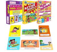 Brainy Bug Resources Tarjetas de vocabulario, gramática y estructura de oraciones | 104 palabras de acción avanzadas (habilitado para audio) | 30 tiempos pasados irregulares | 30 tarjetas de objeto