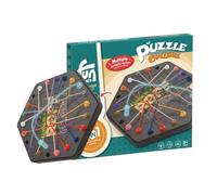 Brainy Knots Puzzle, Strategic Lacing Game, Kids' Logic Board Activity, Tangle- String Setup, Portable Skill Builder, Great for Travel, Indoor Fun, Home Brain Play