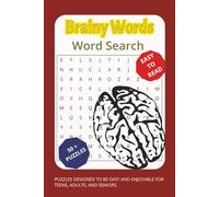 Brainy Words - Word Search Puzzle Book: Brain Game Word Search Book for Adults, Teens & Seniors - Easy-to-Read Puzzles for Memory Boost, Logic Fun & ... Gift for Relaxation, Travel, and Unwinding