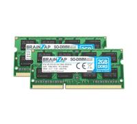 BRAINZAP Memoria RAM DDR3 SO-DIMM PC3-8500S 2Rx8 1066 MHz 1,5 V CL7 para ordenador portátil de 4 GB (2 x 2 GB)