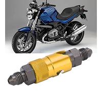 Brake Line Quick Release Aluminum Adapter for Oil Fuel & Brake Fluid, Universal Push - Twist Coupling for Cars and Motorcycles, Corrosion - Resistant with Nitrile Seal (Amarilla)