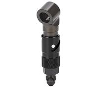 Brake Line Quick Release Connect Adapter Fitting Curved Universal for Oil Fuel Fluid Hose, Aluminum Alloy Brake Hose Adapter with Nitrile Seals, Flush Design for Car and Motorcycle (Negra)
