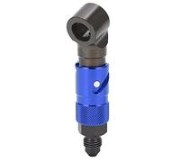 Brake Line Quick Release Connect Adapter Fitting Curved Universal for Oil Fuel Fluid Hose, Aluminum Alloy Brake Hose Adapter with Nitrile Seals, Flush Design for Car and Motorcycle (Azul)
