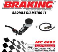 BRAKING Bomba de Freno Radial Delantero Ø 16 MC6603 Kawasaki Honda Yamaha Suzuki