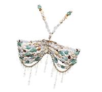 Bralette de cuentas de cristal irregulares coloridas para mujer, ropa de playa, joyería corporal, arnés, sujetador