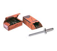 Bralo - Remache aluminio/acero cabeza ancha diámetro 4x10mm