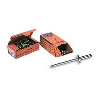 Bralo - Remache aluminio/acero cabeza ancha diámetro 4x16mm
