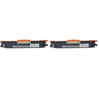 BRAMA CARTUCHOS Tóner Compatible 126A CE310A Negro, Alta Capacidad, Compatible con HP LaserJet Pro M175A/M175NW, CP1020/CP1025/CP1025NW, MFP M176n/M177fw, TopShot M275 - 1.300 Páginas (Paquete de 2)