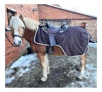 Brama-West 135 - Manta para montar a caballo con forro polar, impermeable, resistente al viento y transpirable, para caballo occidental e inglés, color marrón