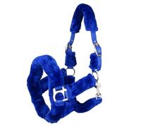 Brama West Cabestro de caballo ártico con suave piel sintética de peluche (azul, mazorca)