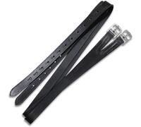 Brama West Correas para estribos de piel - 125/135/145/155 cm - par - correas de planchado - negro (155)