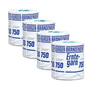 Brama West Hilo de cosecha Brandenburgo 750 m/kg - Hilo de prensa para balas de alta presión - Contenido del envío: 4 x 5 kg