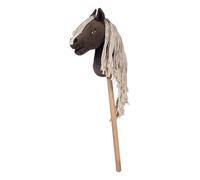 Brama West HKM Hobby Horse - Caballo profesional Slim Line, aprox. 350 g, color marrón con melenas beige