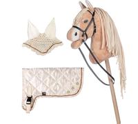 Brama West HKM Hobby Horse Set - Caballo + Manta Premium y Capucha - Perfecto para Horsing Hobby y Torneos (Beige/Beige)