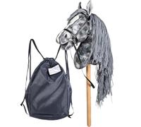 Brama West Hobby Horse Clara - Juego de caballos y bolsa de transporte para niños, color gris y gris