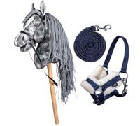 Brama West Hobby Horse HKM - Juego de cabestro y cabestro (azul marino)