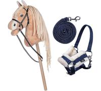 Brama West Hobby Horse HKM - Juego de cabestro y cabestro (azul marino)